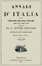 [Gutenberg 39704] • Annali d'Italia, vol. 1 / dal principio dell'era volgare sino all'anno 1750